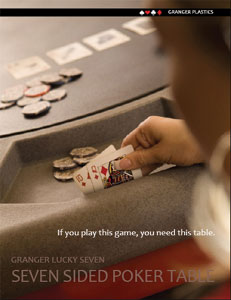 Poker Table Literature, Lucky 7 Literature, Granger Poker Table Literature