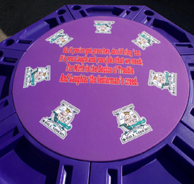 ROJ Poker Table, Custom Poker Table Felt, Seven Sided Poker Table, Custom Seven Sided Poker Table, Jester Felt, ROJ